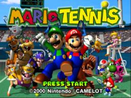 Mario Tennis Title Screen